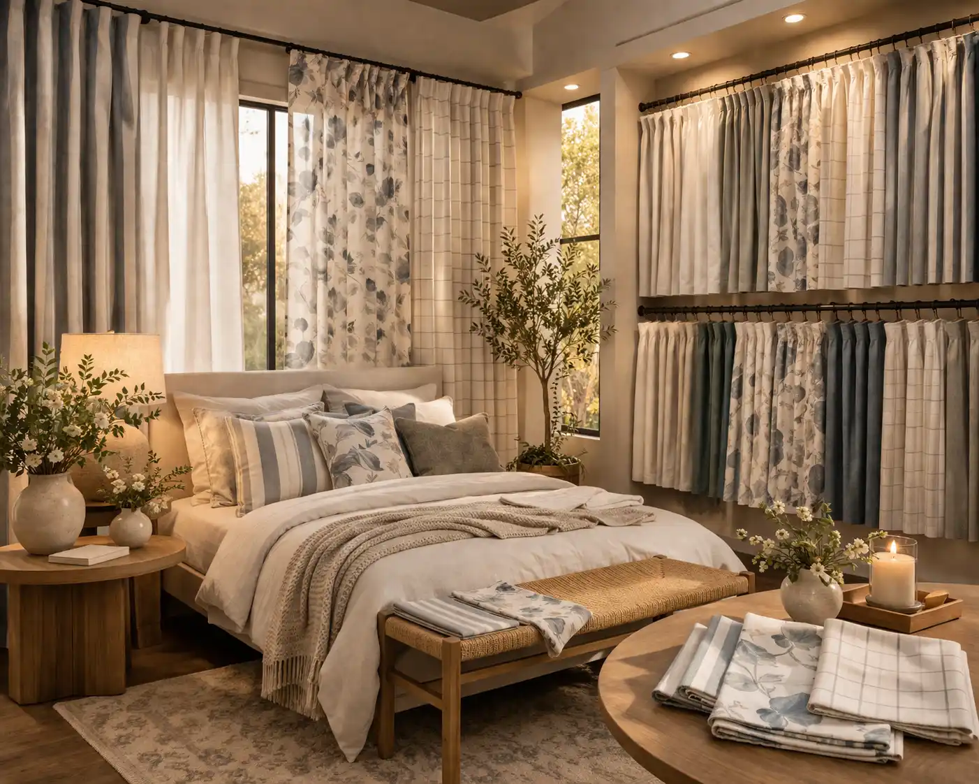 Wells International premium curtains showroom